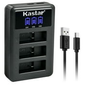 Kastar LCD Triple USB Battery Charger Compatible with Gopro Hero 8 Action Camera, Hero 7 Action Camera, Hero 6 Action Camera, Hero 5 Action Camera, Hero8, Hero7, Hero6, Hero5, HERO Camera