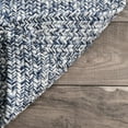 thumbnail image 3 of nuLOOM Wynn Braided Indoor/Outdoor Runner Rug, 2' 6" x 18', Navy, 3 of 9