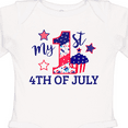 thumbnail image 4 of Inktastic My 1st 4th of July with Stars and Cupcake Boys or Girls Long Sleeve Baby Bodysuit, 4 of 5