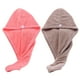 thumbnail image 1 of Paquete de 2 toallas de microfibra para envolver el cabello, turbante de secado rápido, toalla para envolver el cabello suave y súper absorbente, 1 of 5