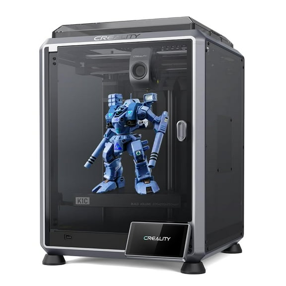 Creality K1C 3D Printer, 600mm/s High-Speed Core XY, Auto Leveling, 300℃ Direct Drive Extruder, Supports Carbon Fiber Filament, AI Camera & Cooling System