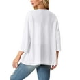 thumbnail image 6 of Cueply Women's Cardigan 3/4 Sleeves Lightweight Casual Open Front Shrug Drape Knit Sweater Tops, 6 of 7