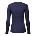 thumbnail image 4 of MixMatchy Women's Long Sleeve Eight Button Closure Henley Thermal Knit Top, 4 of 5
