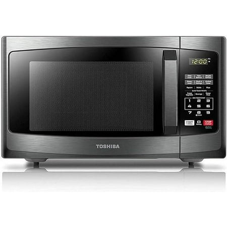 Toshiba Countertop Microwave Oven, 0.9 cu. ft. 900W, 6 Auto Menus, EM925A5A-BS, Black Stainless Steel
