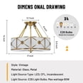 thumbnail image 2 of FINE MAKER 4-Light Postmodern Metal Gold Chandelier, 2 of 15