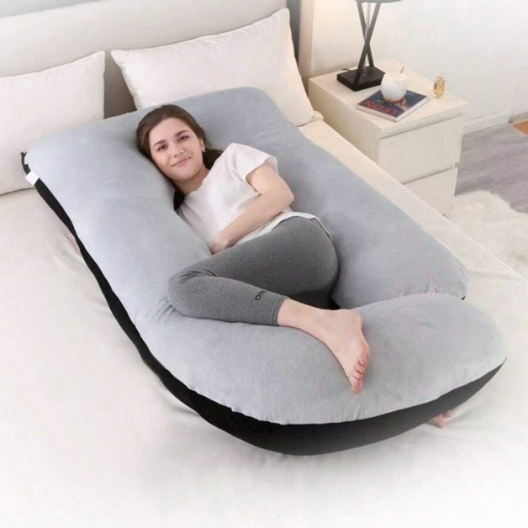 Best-selling U-shaped pregnant pillow - promotes side sleeping, supports the waist and abdomen. An essential item for pregnant women when sleeping.
