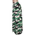 thumbnail image 6 of QENGING Summer Skirts for Women Flare Camouflage Print Zipper Slit Elastic Stretchy High Waisted Maxi Skirt, 6 of 9