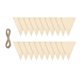 thumbnail image 2 of 20 Pieces Pennant Banner Wooden Triangle Flags For Garland Holidays Gift-r, 2 of 5