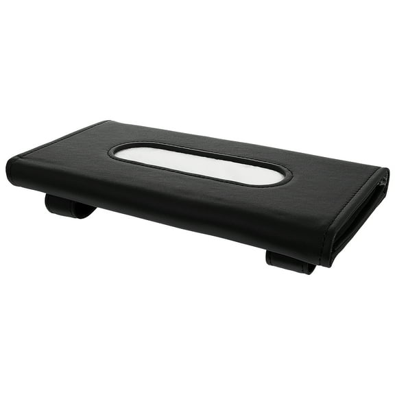 LEORX Car Tissue Storage Box Modern Black for Drivers 1Pack