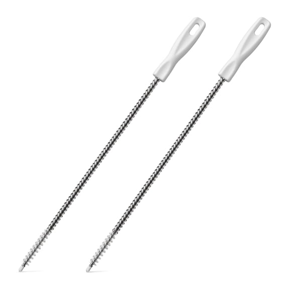 Flexible Pipe Cleaning Brush 2 Pack, Long Sewer Hair Remover Tool for Sink Overflow Household Clog Cleaner