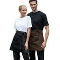 thumbnail image 5 of landege Half-length Working Apron Waist Apron Short Serving Aprons with Pockets Waiter Waitress Workwear (Black Polyester Cotton Material), 5 of 8