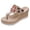 Red, variant on Glitter Rhinestones Pearl Platform Flip Flops Backless Slip on Dress Sandals for Women Ethnic Boho Delicate Wedge Chunky Heels Slides Summer Slippers Black Size 6.5