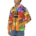 thumbnail image 3 of Zufioo Sweat à Capuche à Fermeture à Glissière Premium pour Hommes, Motif Souriant, Doux, Évacuant l'Humidité et Respirant, TTG, 3 of 5