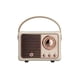 thumbnail image 2 of Methold Altavoz 5,0 compatible con Bluetooth, electrochapado inalámbrico antiguo, portátil, bonito, tarjeta de memoria de 400mAh, reproductor Cables de audio/vídeo Amarillo, 2 of 6