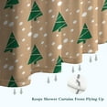 thumbnail image 6 of Brown Christmas Tree Pattern Shower Curtain 36"x72" ,Bathroom Decorative Shower Curtains Set with 12 Hooks,Modern Waterproof Washable Shower Curtain, 6 of 6