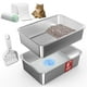 thumbnail image 1 of Caja de arena Suzzipaws de acero inoxidable de 50 x 35 x 15 cm con accesorios, 1 of 1
