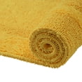 thumbnail image 4 of Better Trends Bathroom Rugs 3 Piece Set 100% Cotton Bath Rug Soft Water Absorbent Reversible, Machine Washable for Bathroom Decor U Shap Toilet Base Contour Mat Yellow Lux Collection, 4 of 4