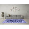 thumbnail image 3 of Ahgly Company Machine Washable Indoor Rectangle Animal Blue Traditional Area Rugs, 5' x 7', 3 of 4