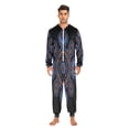 thumbnail image 2 of IAUYY Unisex Adult Onesie Pajamas Ultra-Soft Crystal-Soft Fabric, Halloween Adult Onesie Pajamas Adults,With a Zipper Plus Size Onesie Pajamas, Symmetrical and Repetitive, 2 of 7