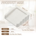 thumbnail image 2 of Uxcell 4Pack Two-Way Door Stoppers, 1 Inch Small Cube Doorstops Door Stops for Bottom of Door on Home Office Workshops Carpet Concrete Tile Wood Stoppers Wedge, White, 2 of 7