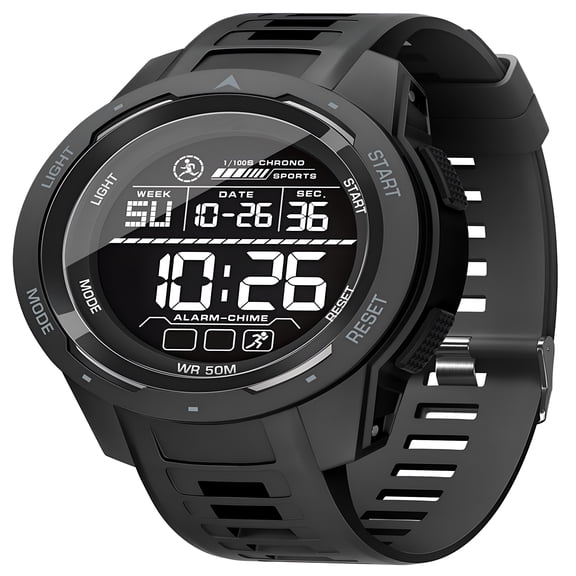 DESIGNICE Digital Waterproof Sports Tactical Watch Stopwatch Countdown Alarm LED Backlight Shockproof Calendar Outdoor Military Watches for Men