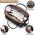 thumbnail image 5 of Teacher Tote Bag 15.6 inch Laptop Bag for Women, Work Bags Nurse Bible Bag Quilted Lightweight Laptop Tote Computer Briefcase for School Travel Office College, Black, 5 of 7