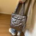 thumbnail image 1 of Bolso tipo cartera informal acolchado, bolso de moda con entramado, bolso diario, bolso con asa superior, 1 of 8
