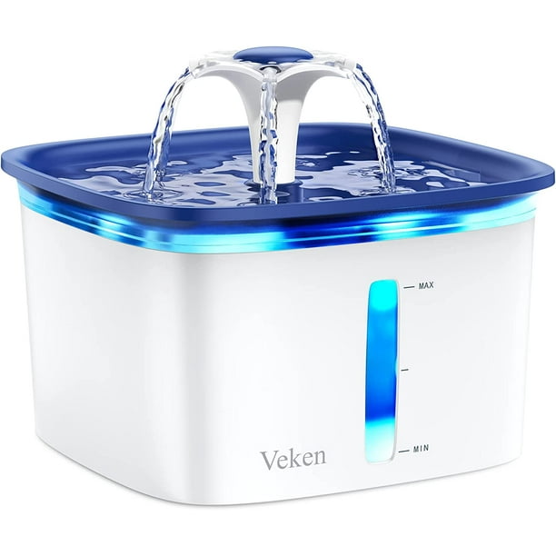 Veken 95oz/2.8L Pet Fountain, Cat Dog Water Fountain Dispenser with
