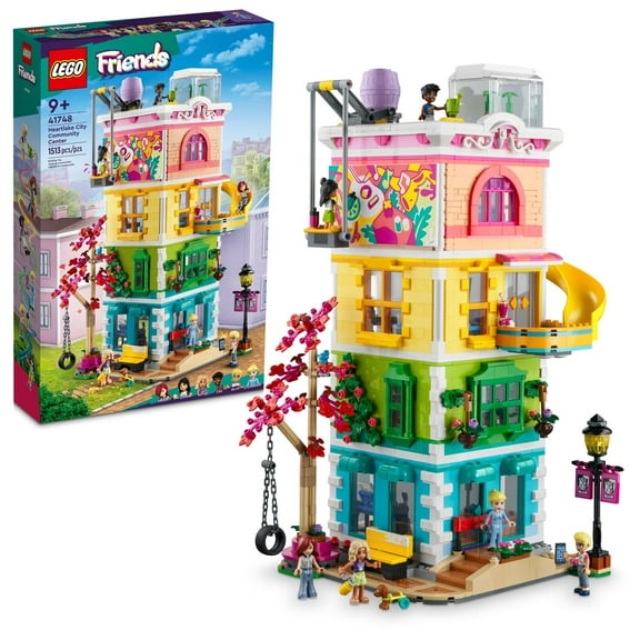 LEGO Friends Heartlake City Community Center 41748 Building Toy Set; Creative Challenge for Ages 9 , includes 6 Mini-Dolls, a Pet Dog and Lots of Accessories, a Fun Gift for Kids who Love Role Play