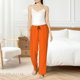 thumbnail image 4 of Fotbe Orange Scales Pantalones de Pijama para Mujer, Pantalones de Dormir, Pantalones Pj con Cordón y Bolsillos-Large, 4 of 6