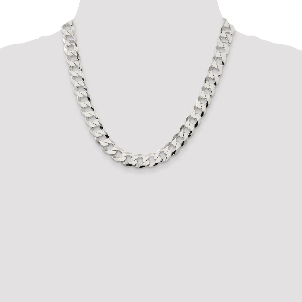 925 Sterling Silver Polished Open Curb Chain Necklace in Silver Choice of Lengths 20 22 24 26 and 6.25mm 6.75mm 8.6mm