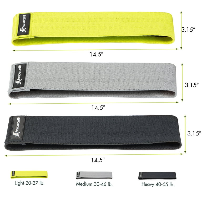 ProsourceFit Fabric Loop Resistance Bands Set for Fitness Training