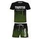 thumbnail image 1 of Adult Breathable Short Sleeved Shorts With Ink Wash Style Loose Fitting Pullover Two-piece Set, 1 of 3