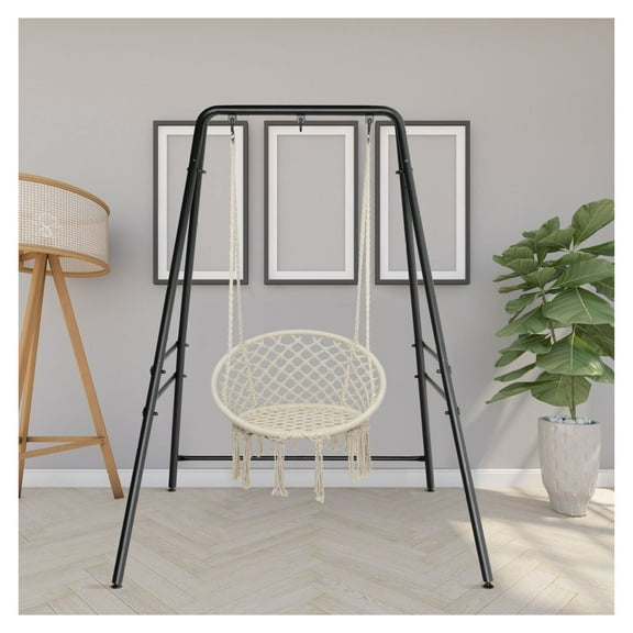 Heavy Duty Metal Frame for Kids and Adults 500LBS Weight Capacity A Frame Stand Only Indoor Outdoor Freestanding Backyard Set Base for Porch Garden