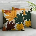 thumbnail image 3 of JRXY Autumn Decorations Fall Porch Outdoor Throw Pillow Covers Maple Leaves Farmhouse Cushion Cases - Soft Short Plush Home Couch Sofa Patio Bench Decor 20x20in, 3 of 5