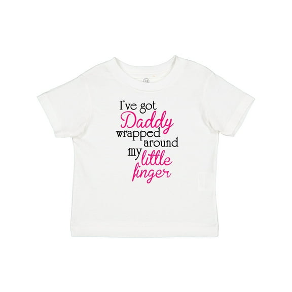 Inktastic I've Got Daddy Wrapped Around My Little Finger Girls Baby T-Shirt