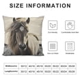 thumbnail image 5 of JEUXUS  Horse - Black &amp; White Decorative Pillow Covers Cozy Soft Throw Pillowcase Square Couch Cushion Cover for Home Decor Sofa Living Room Bed Car, 5 of 5
