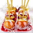 thumbnail image 5 of 24 Pcs Candy Apple Bamboo Sticks, Caramel Apple Wooden Pointed Skewers, Fruit Treats Cake Pop Decorative Sticks for Party Supplies Buffet Party Favor Candy Making Accessories (Gold), 5 of 8