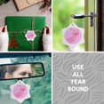 thumbnail image 5 of 3drose, Print of Cartoon Girly Worm on Pink Dots, 3 inch Snowflake Porcelain Ornament, 5 of 7