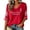 Red #70, variant on DORKASM Women's Breast Cancer Shirts V Neck Gifts Shirt 3/4 Sleeve Breast Cancer Awareness Fashion Hope Love Wings Shirts Cancer Survivor Trendy Tshirt Black L