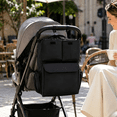 thumbnail image 3 of Waterproof Stroller Organizer Caddy, Multi Pocket Oxford Storage Bag, Adjustable Hook Strap for Daily Use, Baby Buggy Accessories for Diaper & Phone​, Black, 3 of 5