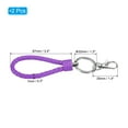 thumbnail image 2 of Uxcell Wristlet Keychains Wrist Lanyard Keychain Hand Strap Keys Holder Purple 2 Pack, 2 of 5