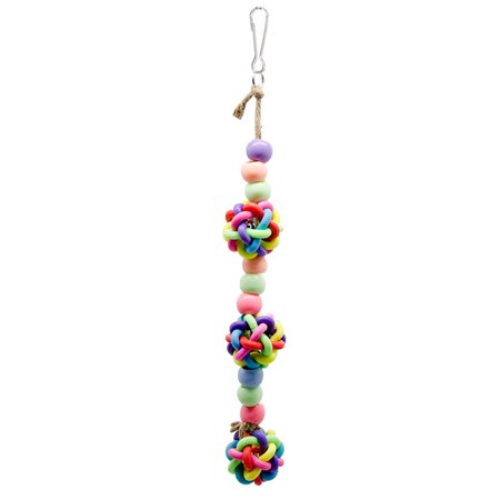 Bird Parrot Toys Set Hanging Bell Pet Bird Cage Hammock Swing Hanging Toy For Parakeets Cockatiels s Macaws Type 4