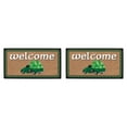 thumbnail image 1 of ThisWear Simulated Coir Lucky Shamrocks Vintage Truck Welcome Mats St Patricks Day Decor 2 Pack Doormats, 1 of 3