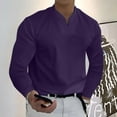 thumbnail image 2 of Awdenio Sweatshirts Men Casual Solid Sports Long-sleeved V-neck Fitness Training Clothes T-shirt Top PP/L3, 2 of 8