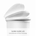 thumbnail image 4 of simplehuman Kitchen Trash Can, 13 Gallon Plastic Step Garbage Bin with Secure Slide Lock Lid, White, 4 of 9