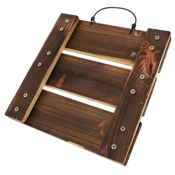 FRCOLOR Wood Hanging Planter for Home Wall Decor Indoor Rustic 1 Set Wall Hanging Planters for Indoor Plants