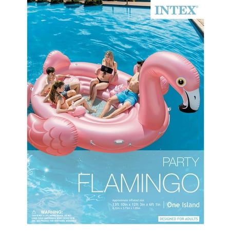 Intex Flamingo Party Inflatable Island Ride On Swimming Pool Float, 73 Inches | Walmart Canada