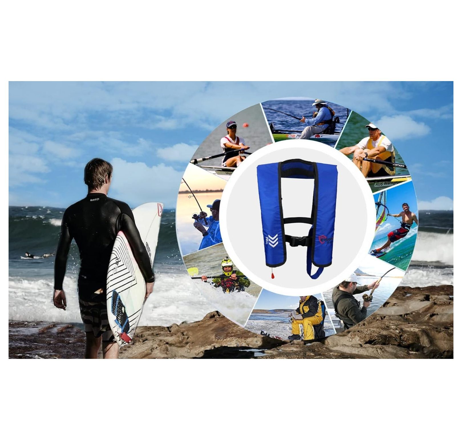 Inflatable Life Life Vest Basic Automatic/Manual (Red Auto)