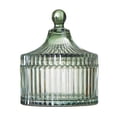 thumbnail image 1 of Beautiful Smoke Grey Ribbed Glass Lidded Jar by Drew Barrymore, 1 of 5